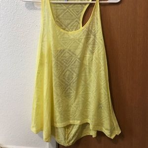 Yellow flowy tank top